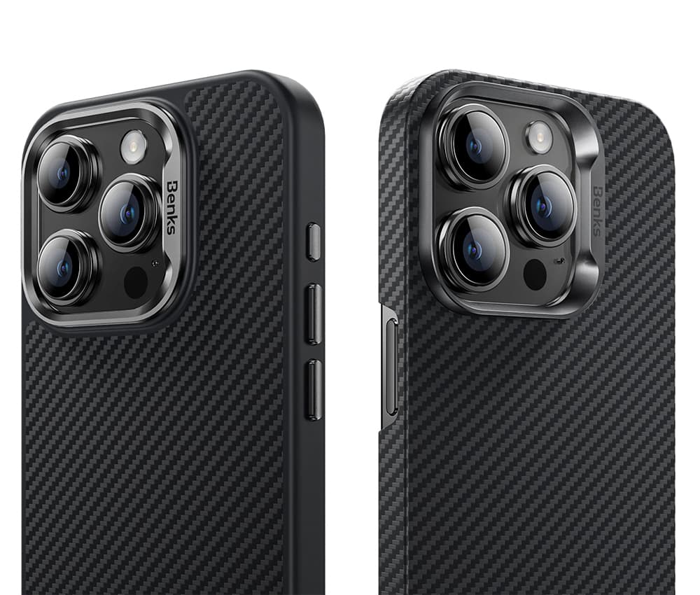 Zadní kryt Benks Etui Magnetic Hybrid Armor Pro Kevlar Metal Frame 600D pro iPhone 15 Plus černý - náhled 5