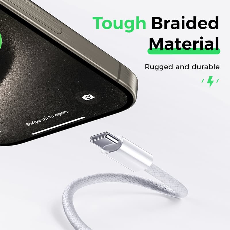 Datový kabel Benks D46 - Type C to Lightning - PD 27W 3A 1 m bílý - náhled 5