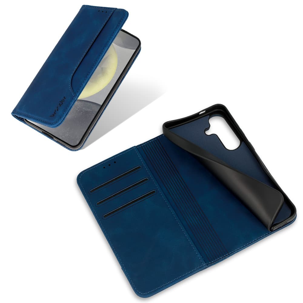 Knížkové pouzdro Wonder Prime pro Oppo A78 5G navy - náhled 5