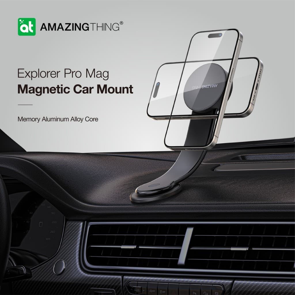 Držák do auta Amazing Thing Explorer Pro Magnetic EP24006BK na palubní desku černý - náhled 5