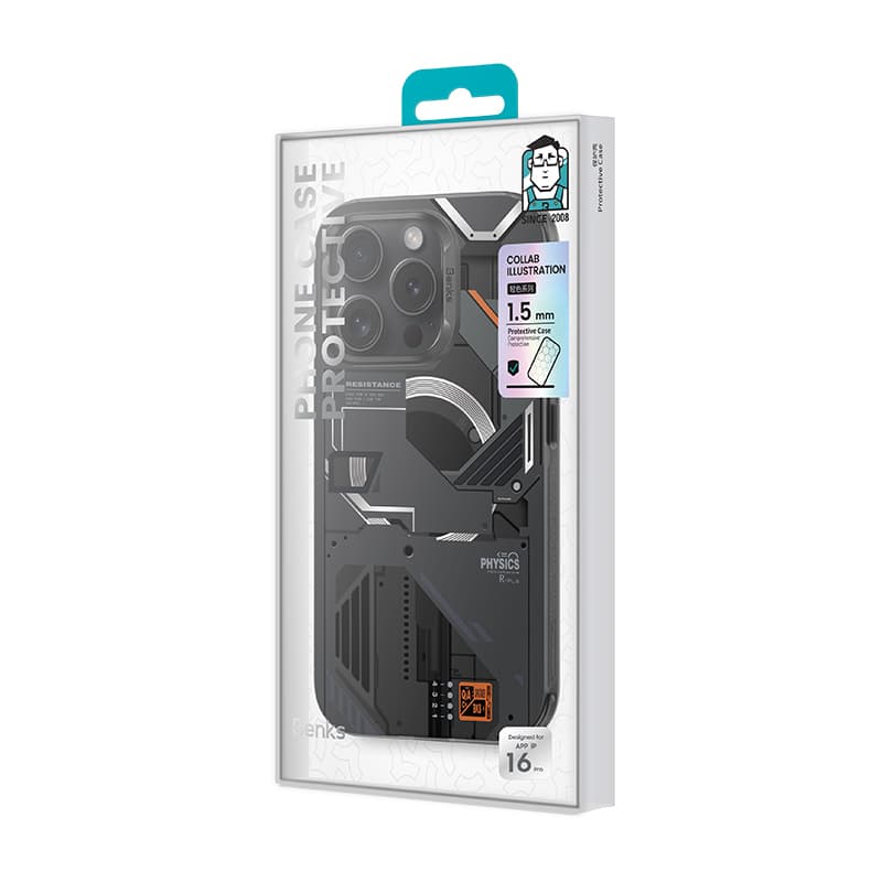 Zadní kryt Benks Magnetic Mecha pro iPhone 16 Plus černý - náhled 5