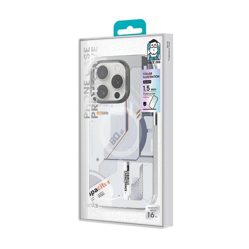 Zadní kryt Benks Magnetic Mecha pro iPhone 16 Plus bílý - náhled 5