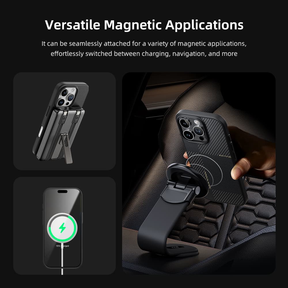 Zadní kryt Rock Ultra Thin Aramid Fiber Kevlar 600D pro iPhone 16 Pro Max černý - náhled 5