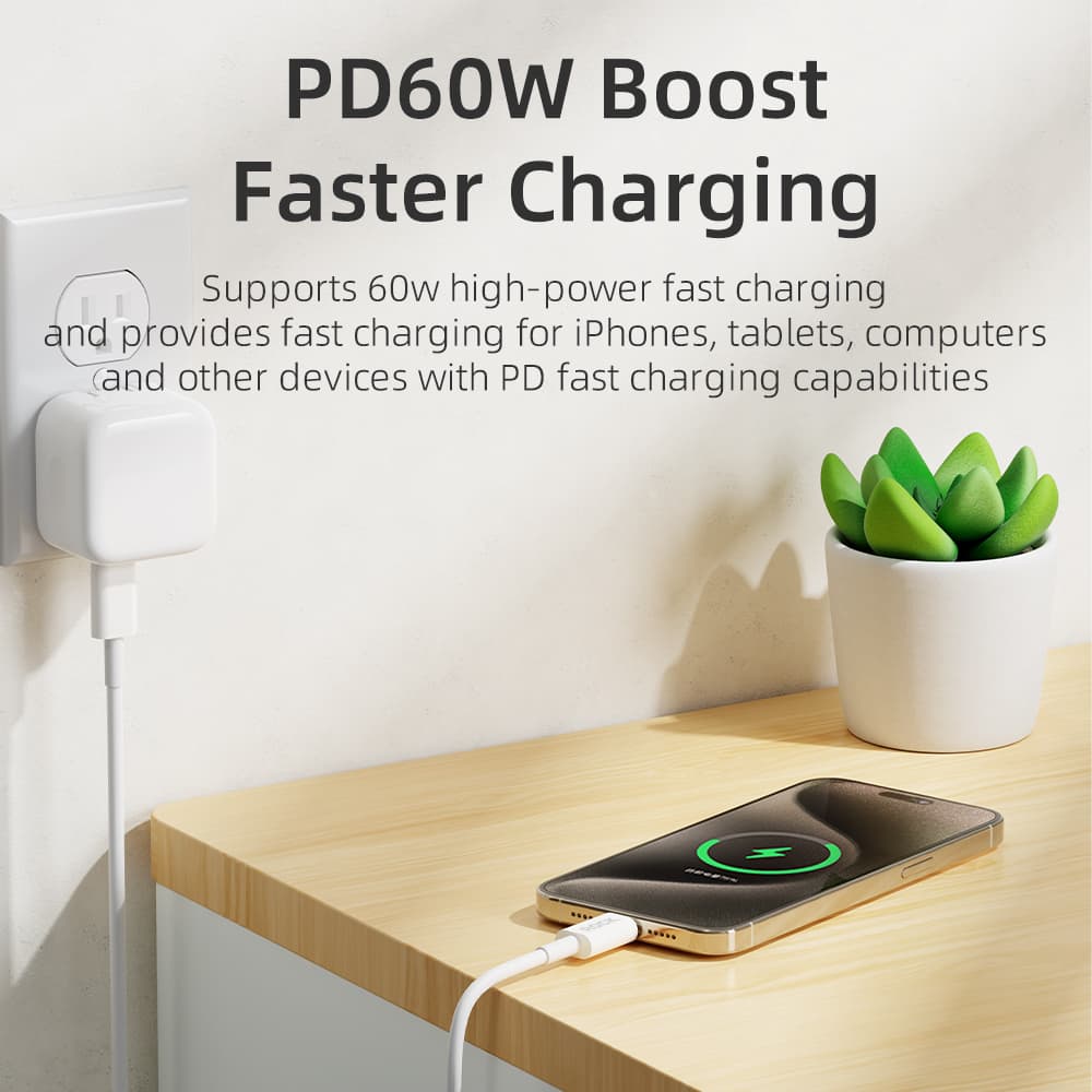 Datový kabel Rock Cable P8 Basic Series USB-C - USB-C PD 60W 3A 1m bílý - náhled 5