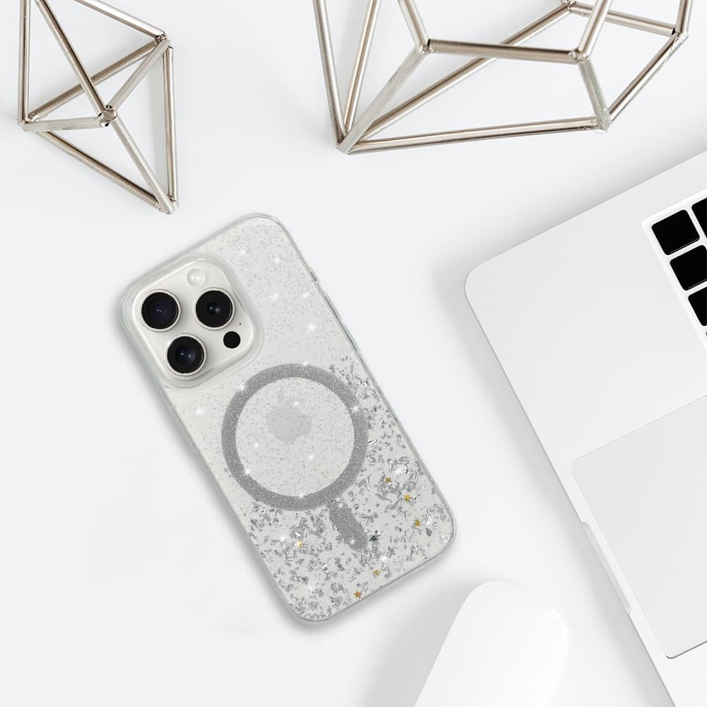 Zadní kryt Tel Protect Moonlite Magsafe pro iPhone 14 stříbrný čirý - náhled 5