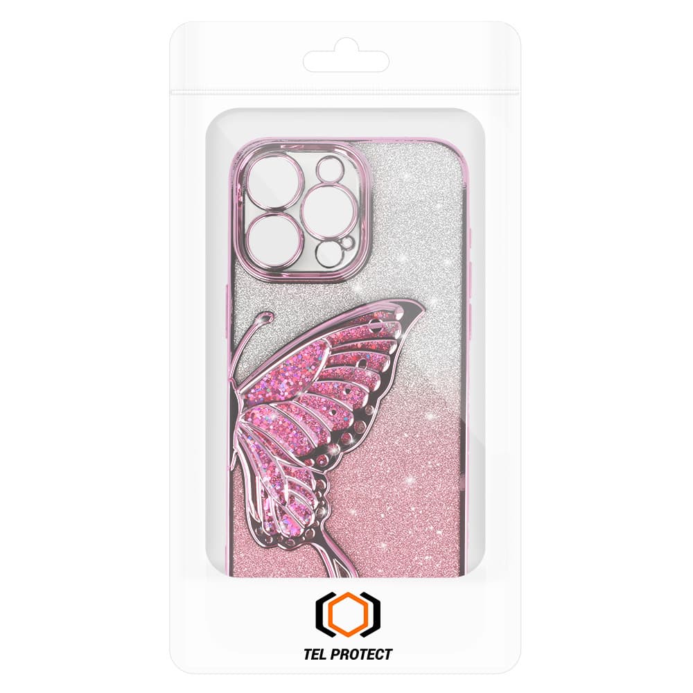 Zadní kryt Tel Protect Butterfly Water pro iPhone 12 Pro růžový - náhled 5