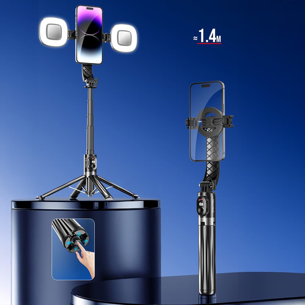Selfie tripod tyč Blavec Aluminium Fusion P07 Magsafe 1,4m (SSFP07-MTR2LB14) černá - náhled 5
