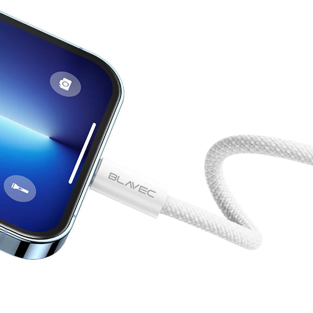 Datový kabel Blavec Candy Braided USB-A - USB-C PD 60W 3A 1m (CCA-UC3W10) bílý - náhled 5