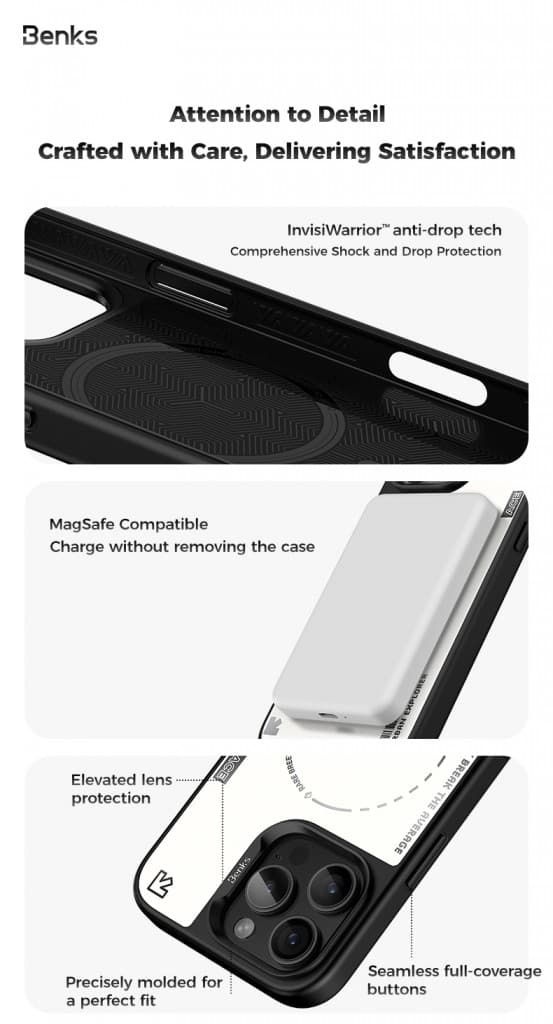 Zadní kryt Benks Dynamic Minimalist pro iPhone 16 Pro Max white - náhled 5