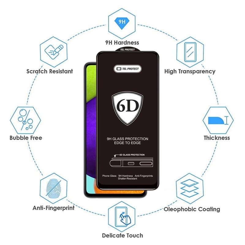 Tvrzené sklo Tel Protect Full Glue 6D pro Samsung A26 5G černé - náhled 5