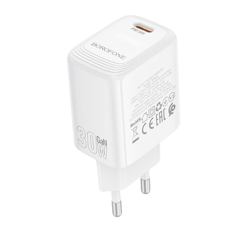 Adaptér Borofone BN28 Fuente s funkcí rychlonabíjení 30W bílý - náhled 5