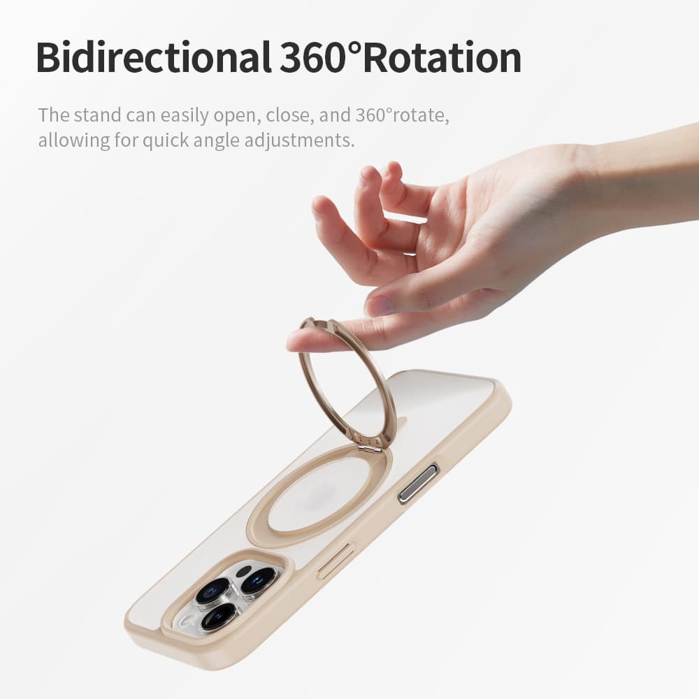 Zadní kryt Rock Rotating Stand Soft Touch Series Magnetic pro iPhone 16 Pro Max zlatý - náhled 5