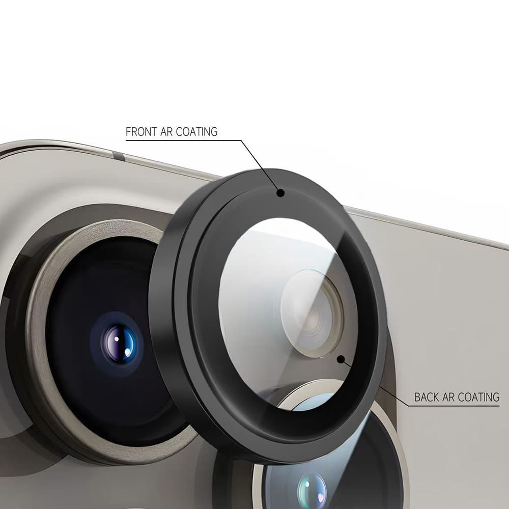 Tvrzené sklo Tel Protect Titanium Lens 99% AR na fotoaparát pro iPhone 13 Pro-13 Pro Max black (3 pcs) - náhled 5