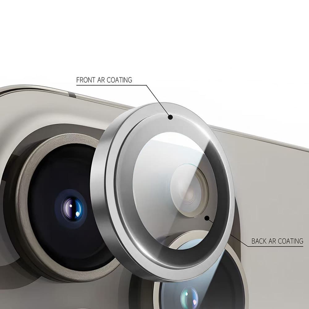 Tvrzené sklo Tel Protect Titanium Lens 99% AR na fotoaparát pro iPhone 16 Pro-16 Pro Max transparent (3 pcs) - náhled 5