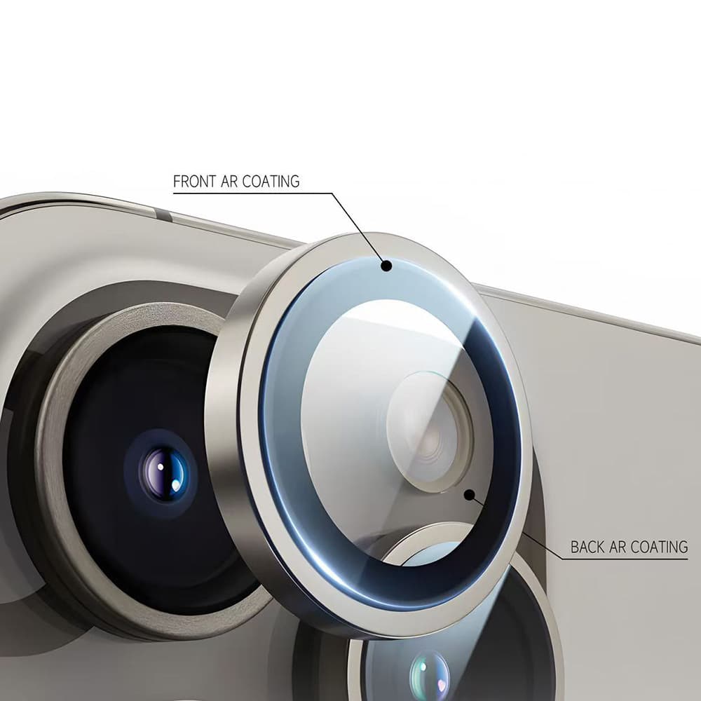 Tvrzené sklo Tel Protect Titanium Lens 99% AR na fotoaparát pro iPhone 16 Pro-16 Pro Max titanium (3 pcs) - náhled 5
