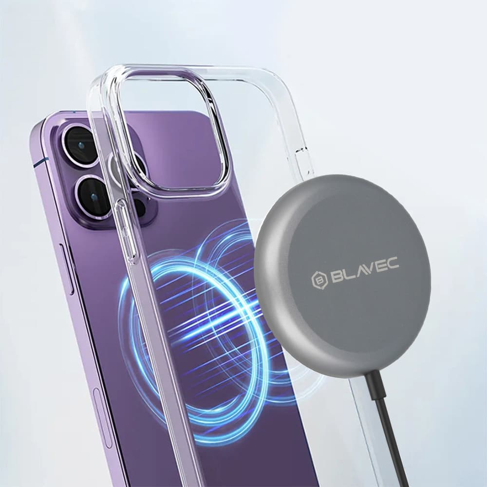Bezdrátová rychlonabíječka Blavec BQI-03 Qi2 15W Magsafe (BQI03-QI2MB) černá - náhled 5