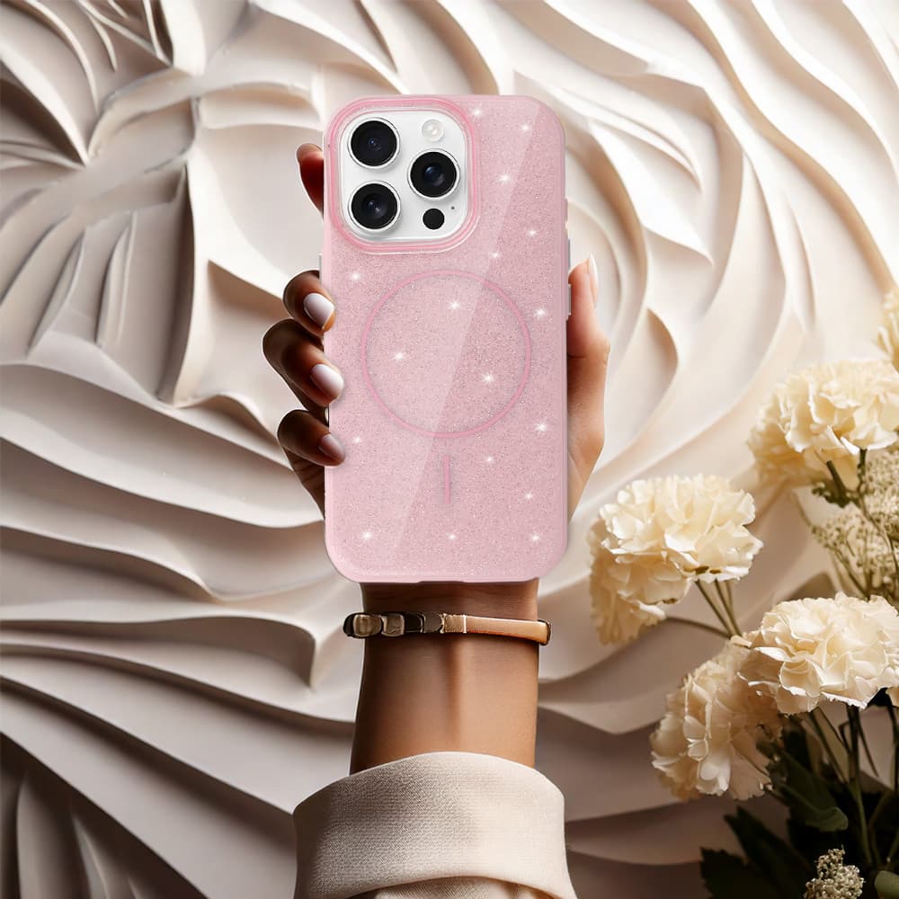 Zadní kryt Magsafe Slim Shiny pro iPhone 13 Pro light pink - náhled 5