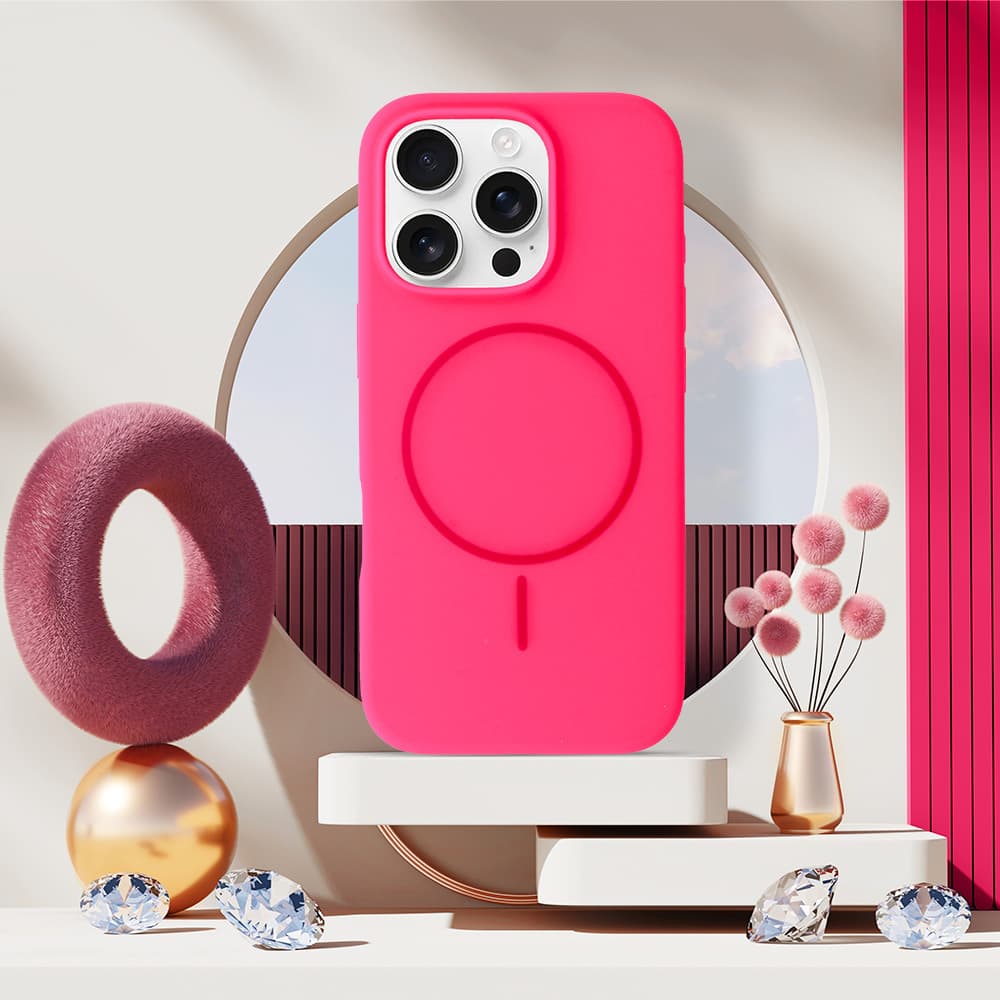 Zadní kryt Magsafe Slim Silicone pro iPhone 15 Pro pink - náhled 4