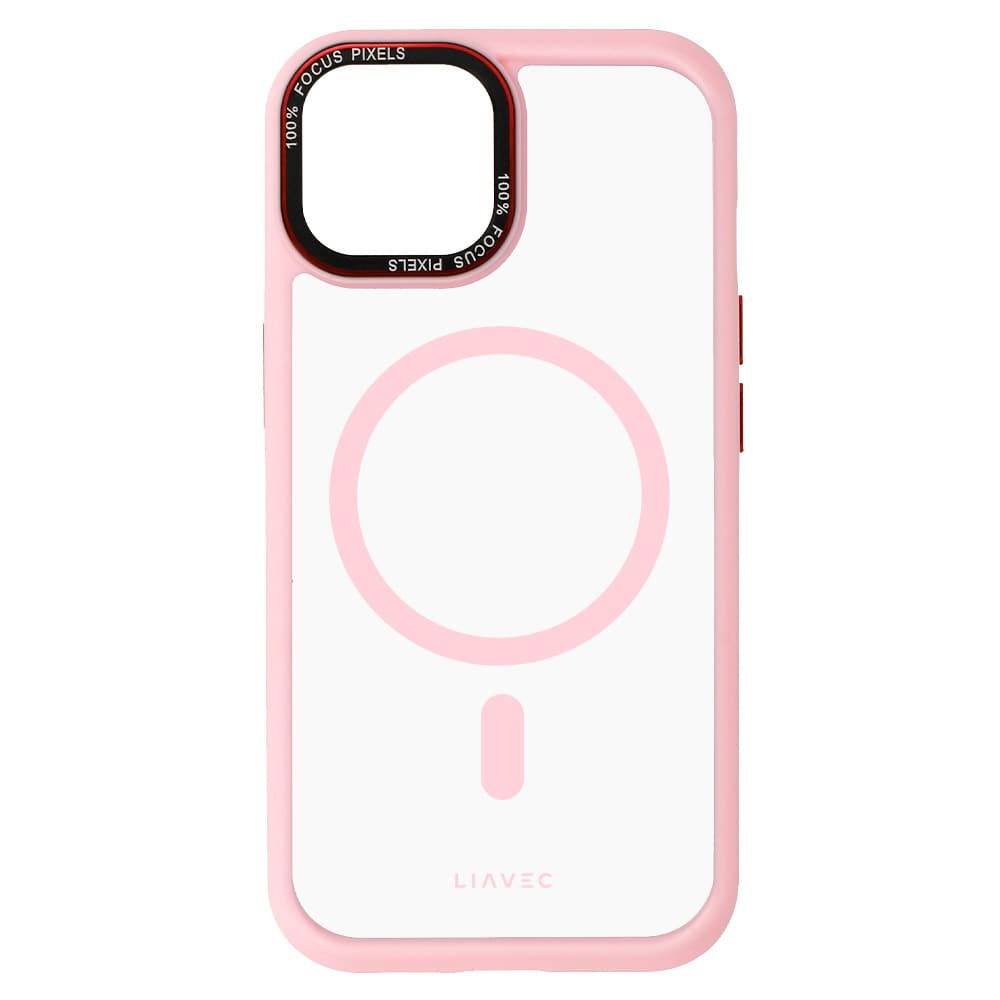 Zadní kryt Liavec Hybrid Magsafe Clear pro iPhone 15 light pink - náhled 5