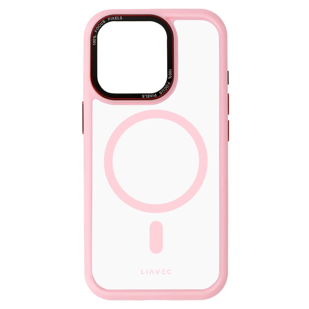 Zadní kryt Liavec Hybrid Magsafe Clear pro iPhone 15 Pro Max light pink - náhled 5
