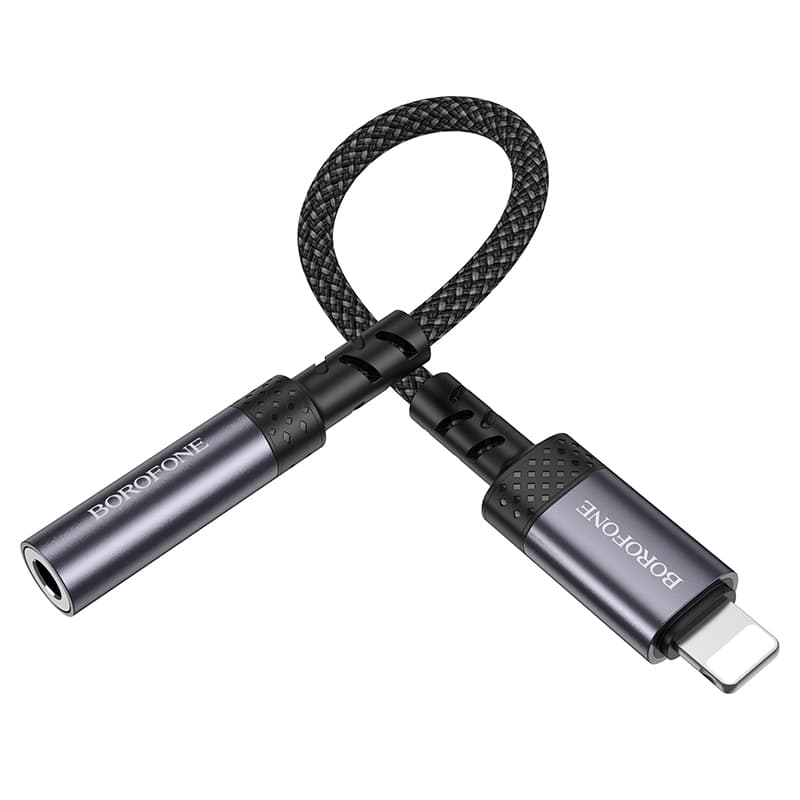 Adaptér Borofone BV24 Graceful Lightning na jack 3,5 mm šedý - náhled 5