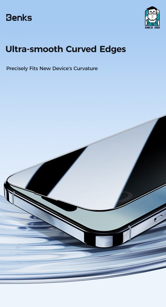 Benks tvrzené sklo Ultra Shield Privacy (FK66) pro iPhone 16 Pro Max černé - náhled 5