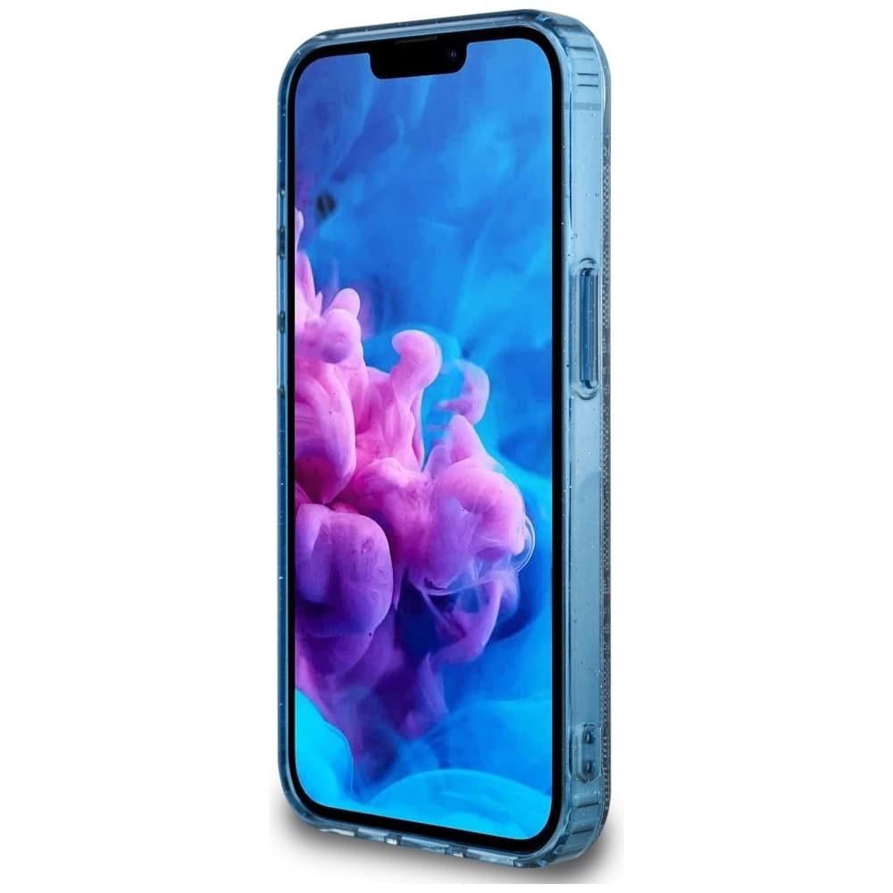 Zadní kryt GUESS IML Metal Glitter 4G Circle Triangle MagSafe pro iPhone 16e blue - náhled 5