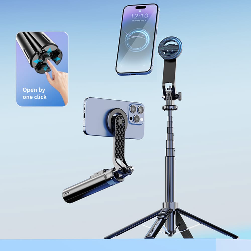 Selfie tyč tripod Blavec P06 Aluminium Fusion Magsafe 1,34 m (SSFP06-MTRHB134) černá - náhled 5
