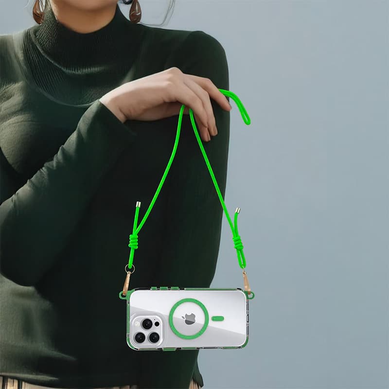 Zadní kryt Tel Protect Strap Clear pro iPhone 16 Pro green - náhled 5