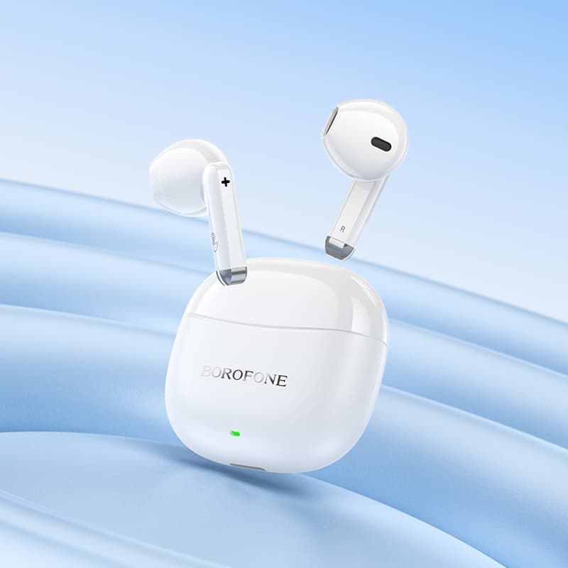 Bezdrátová sluchátka Borofone TWS Bluetooth BW88 Deep Rhyme white - náhled 5