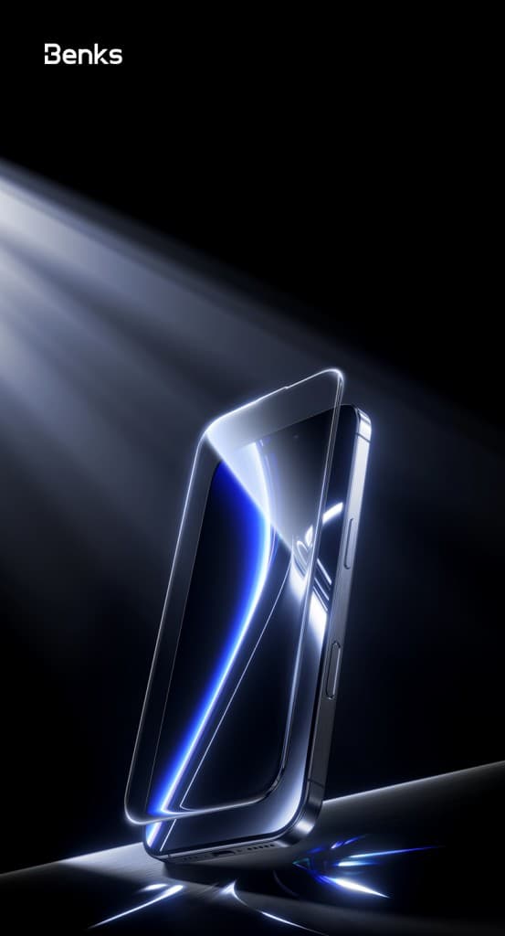 Tvrzené sklo Benks Glass Warrior Sapphire Coating (LL65) pro iPhone 16 Pro black (Thin Edge) - náhled 5