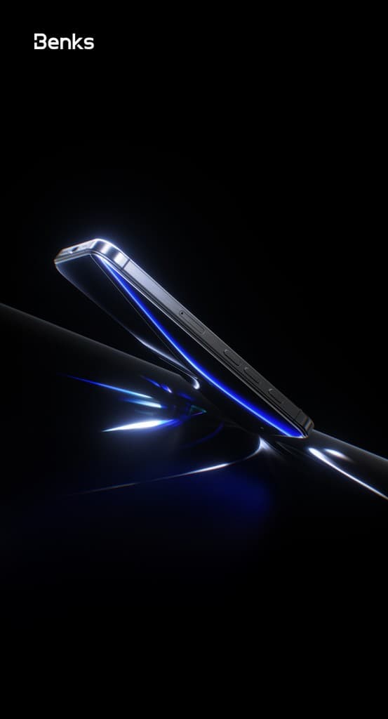 Tvrzené sklo Benks Glass Warrior Sapphire Coating (LS65) pro iPhone 16 Pro Max black (Thin Edge) - náhled 5