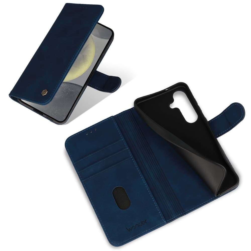 Knížkové pouzdro Wonder Fancy pro Samsung A17 5G navy - náhled 5