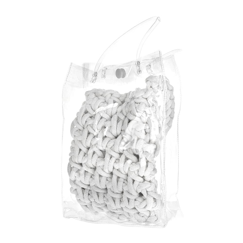 Kabelka na mobil Knitted white - náhled 5