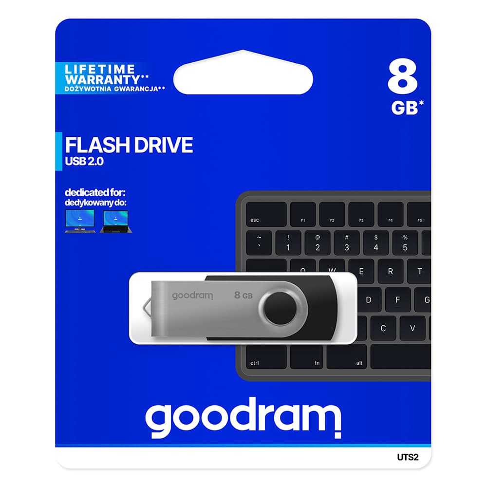 Flash disk GOODRAM UTS2 8GB černo-stříbrný - náhled 5