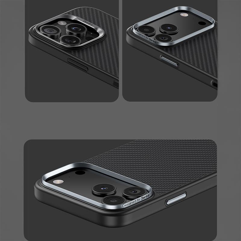 Zadní kryt Benks Magnetic Armor Pro Kevlar Metal Frame 600D (A068) pro iPhone 17 Air black - náhled 5