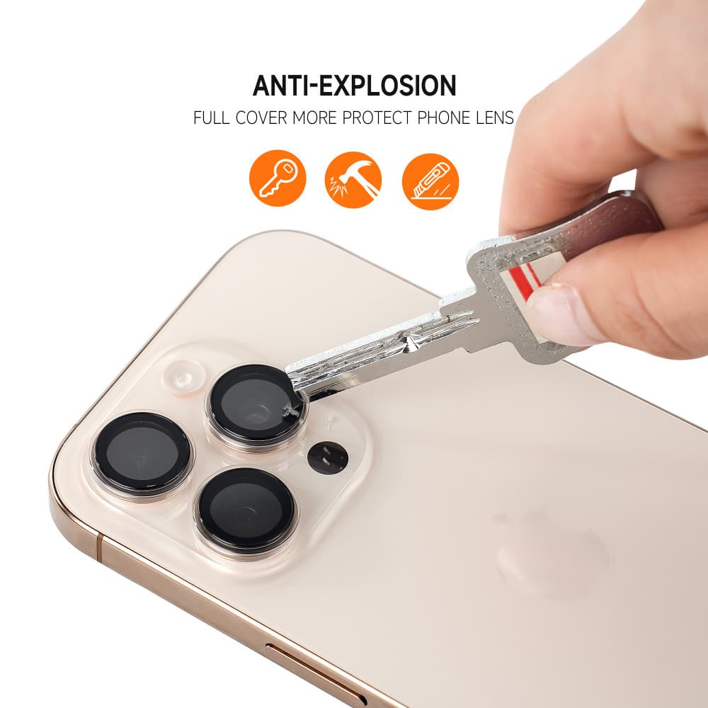 Tvrzené sklo Tel Protect Titanium Lens 99% AR na čočky fotoaparátu pro iPhone 17 Air transparent - náhled 5