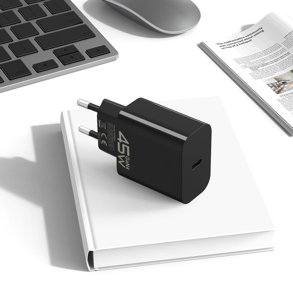 Rychlonabíječka Blavec BC-7 GaN4 s datovým kabelem USB-C 45W (TCBC7G4-CB453A+CC) černá - náhled 5