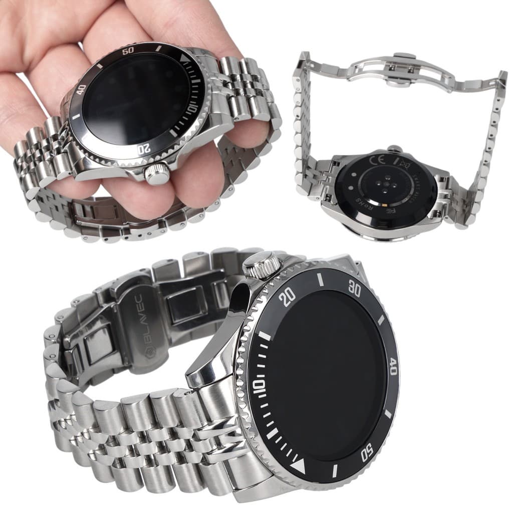 Chytré hodinky Blavec  M-02 Business AMOLED Full Touch Voice Call (SWM02-S) silver - náhled 5