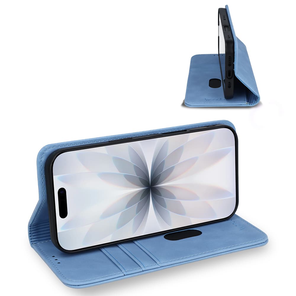 Knížkové pouzdro Wonder Smart pro iPhone 17 mist blue - náhled 5