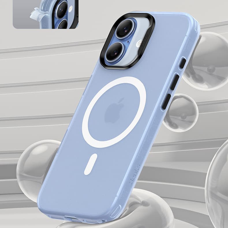 Magnetické ochranné pouzdro Benks Lucid Armor (C067) pro iPhone 17 s tlačítkem pro ovládání fotoaparátu, modré - náhled 5