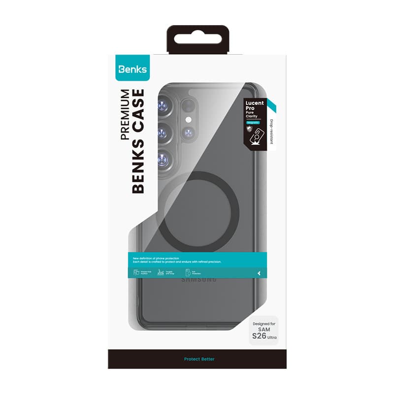 Kryt Benks Magnetic Crystal TPU Frame (0049) pro Samsung Galaxy S26 Plus černý - náhled 5
