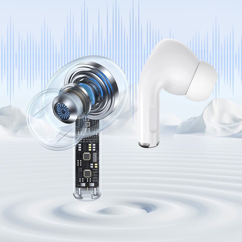 Bezdrátová sluchátka Blavec Bluetooth TWS BW-02 Carbon (BW02-W) bílá - náhled 5