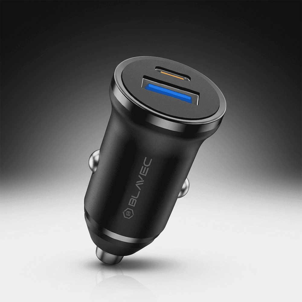 Rychlonabíječka do auta Blavec BS-01B-C Road 20W s kabelem USB-C černá - náhled 5