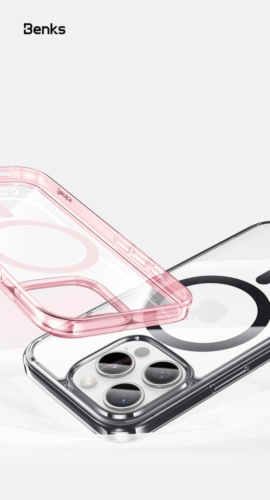 Magnetický kryt Benks Lucent Pro pro Apple iPhone 16 Pro růžový - náhled 5