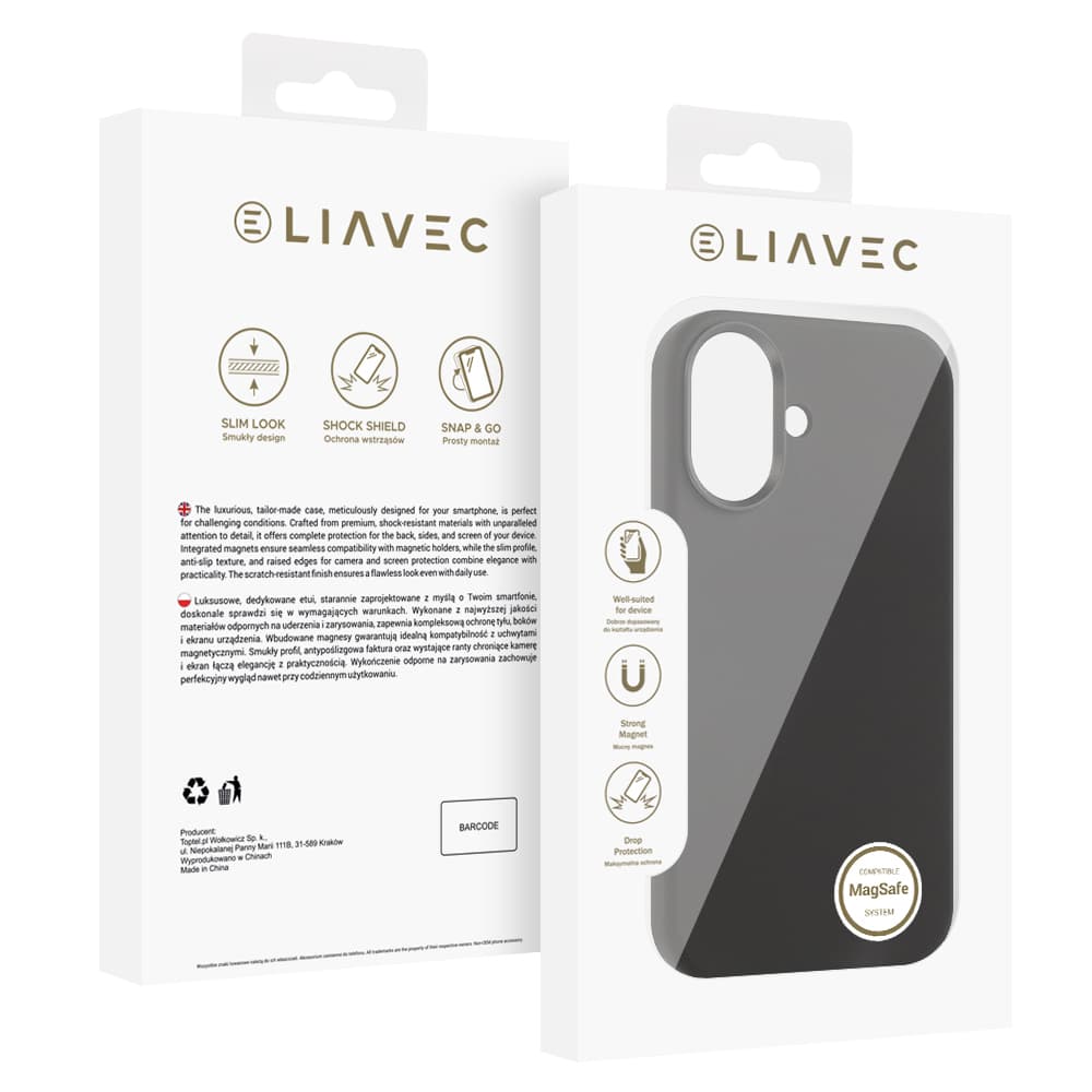 Silikonový kryt Liavec Silky s kovovým rámečkem fotoaparátu pro Apple iPhone 17 černý - náhled 5