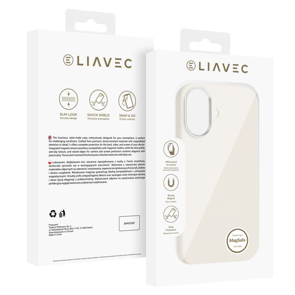 Silikonový kryt Liavec Silky s kovovým rámečkem fotoaparátu pro Apple iPhone 17 béžový - náhled 5