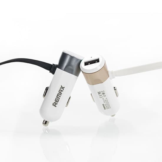 Nabíječka do auta REMAX RCC-102 2v1 vč. microUSB a Lightning datového kabelu stříbrná - náhled 5
