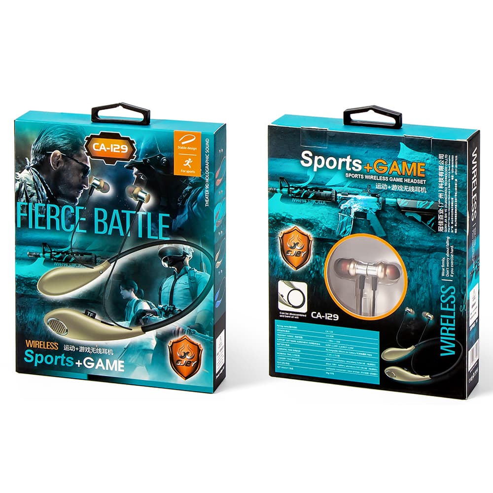 Bluetooth sluchátka GJBY SPORTS CA-129 zlatá - náhled 5