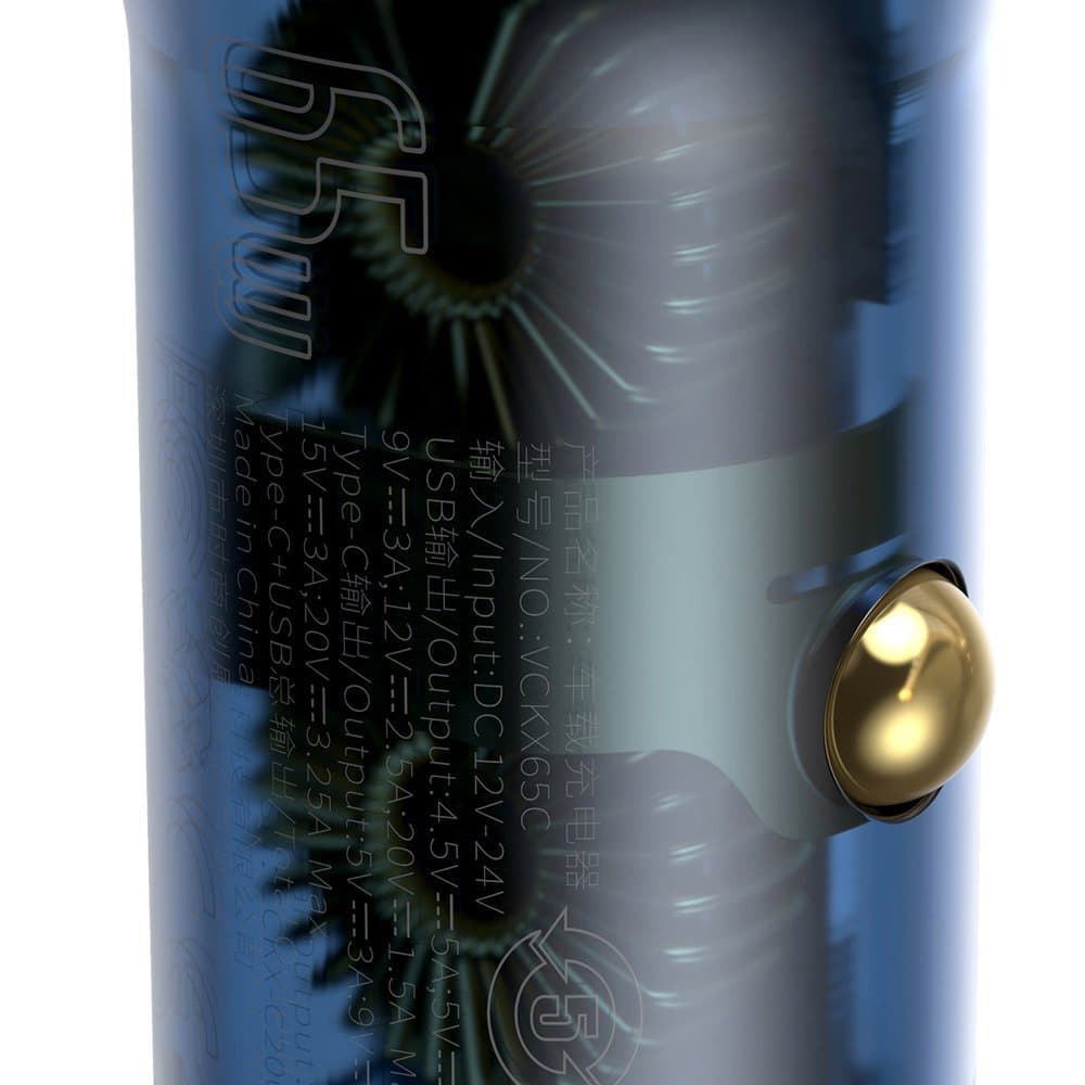 Baseus Nabíječka do auta CCKX-C0A s digitálním displejem PD65W QC4.0 - náhled 5